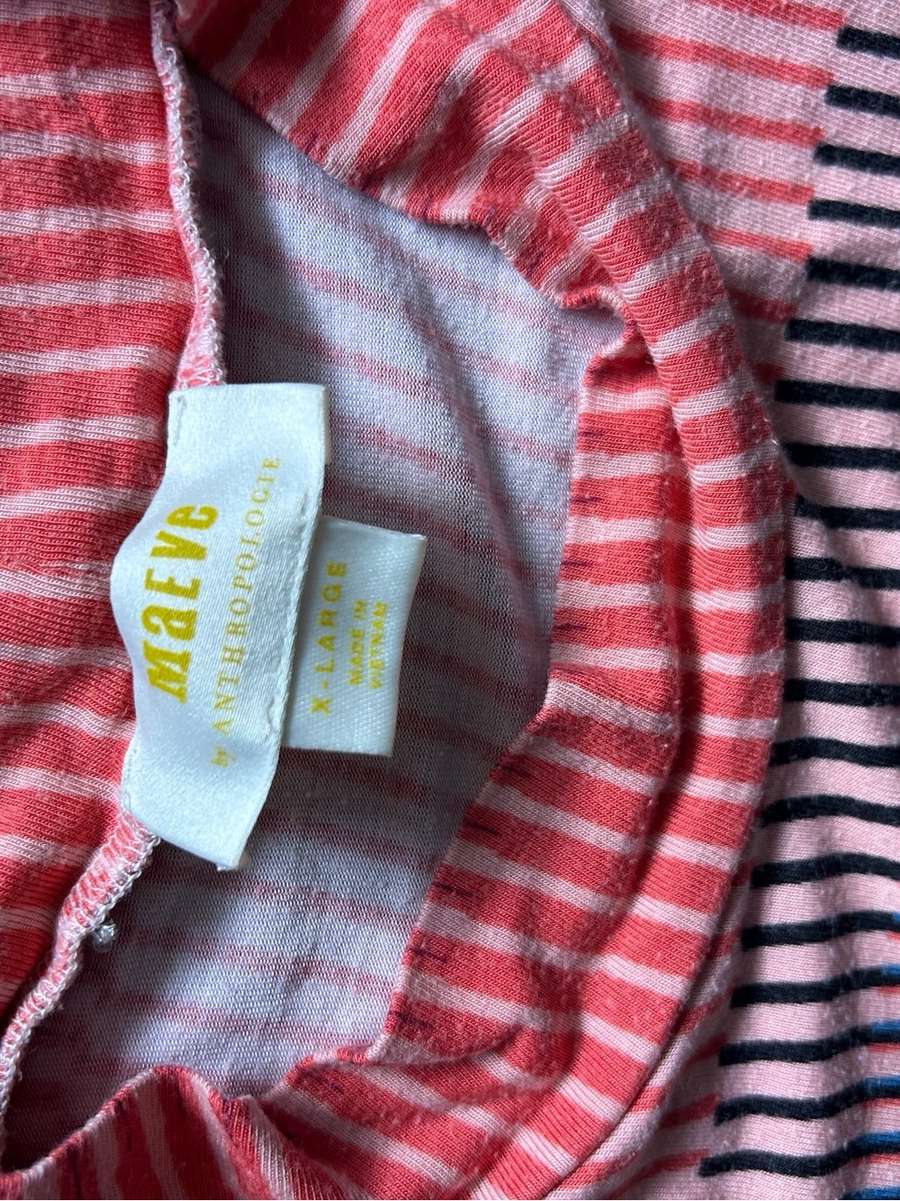 Maeve Anthropologie Cleary Striped Sleeveless Jersey Midi Dress Multicolor XL - Picture 7 of 7